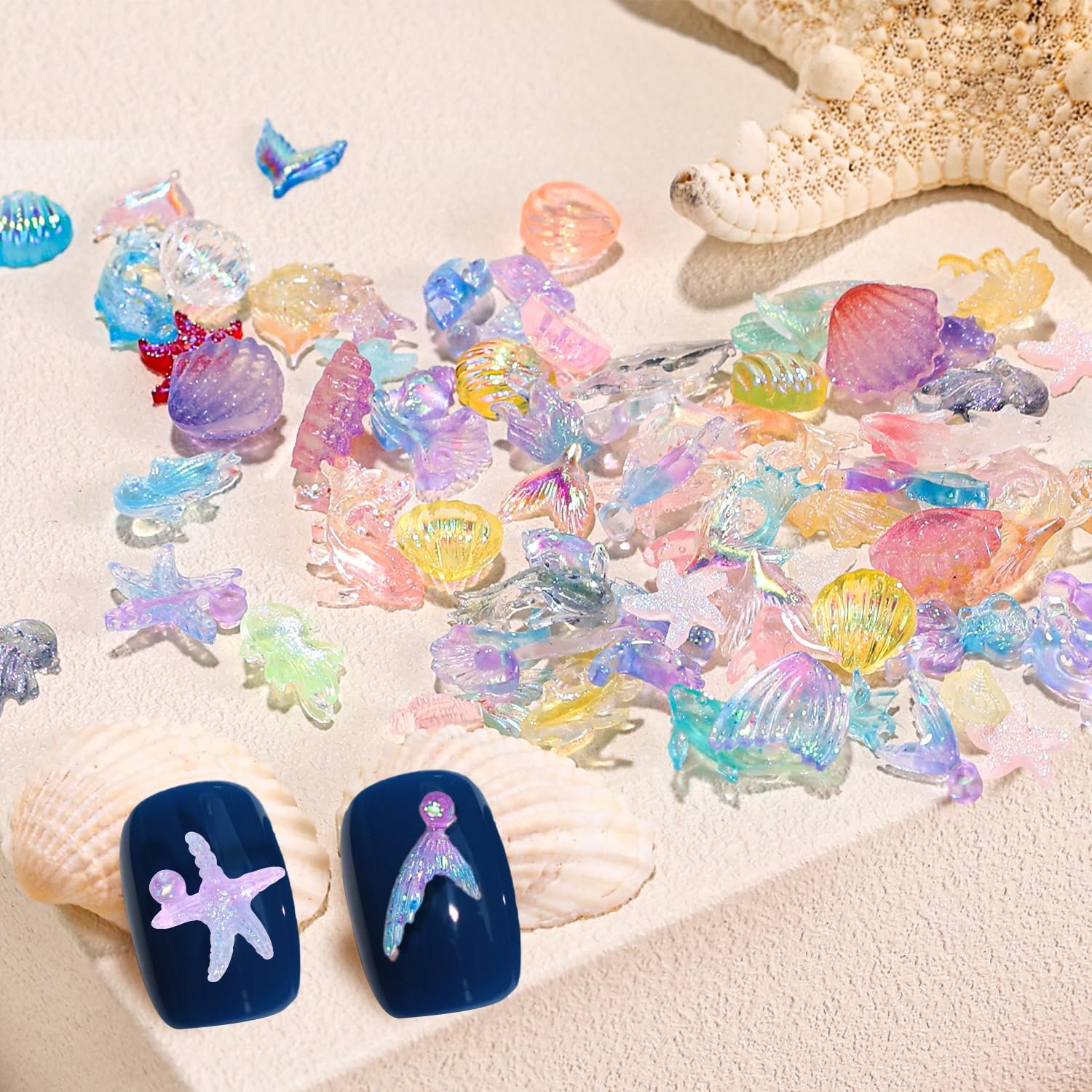 Прикраса для нігтів 200шт Ocean, 3D смола, фото №7
