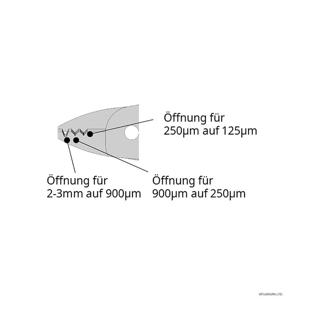 Стриппер Fujikura SS03 3-отверстия 2-3 мм до 900 мкм/900 мкм до 250 мкм Синий, фото №3