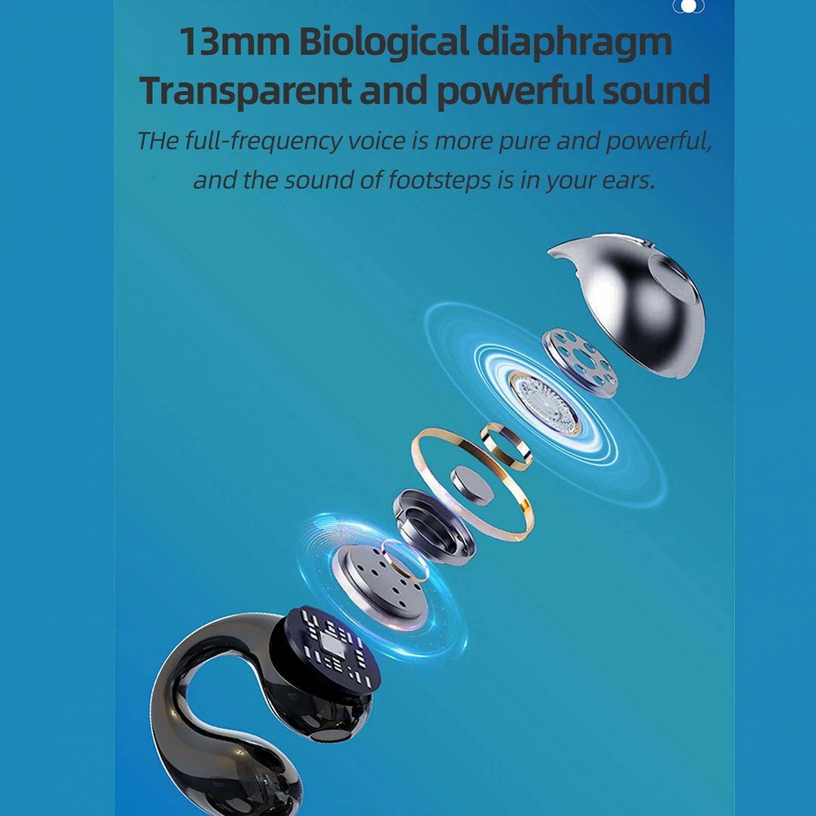 Наушники для перевода Stereo Clip On с зарядным чехлом 300 mAh, черный, фото №3