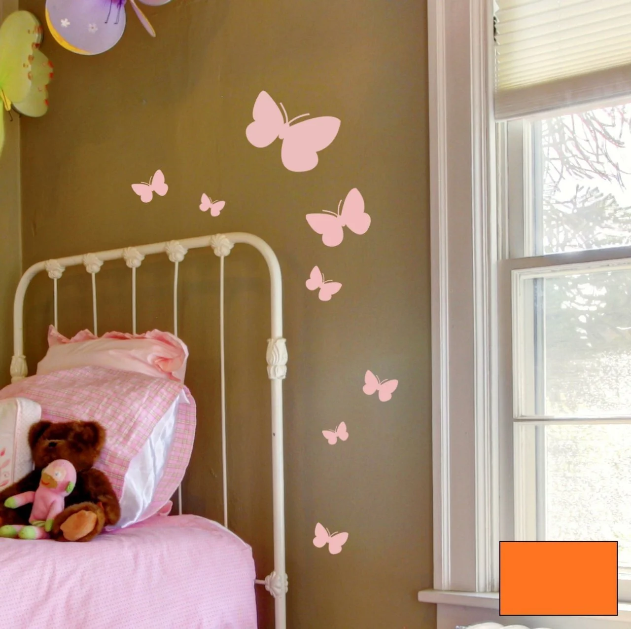Наклейка на стіну M1466 Метелики Напівматова Помаранчева M, фото №1 Наклейка на стіну M1466 Метелики Напівматова Помаранчева M, фото №1
