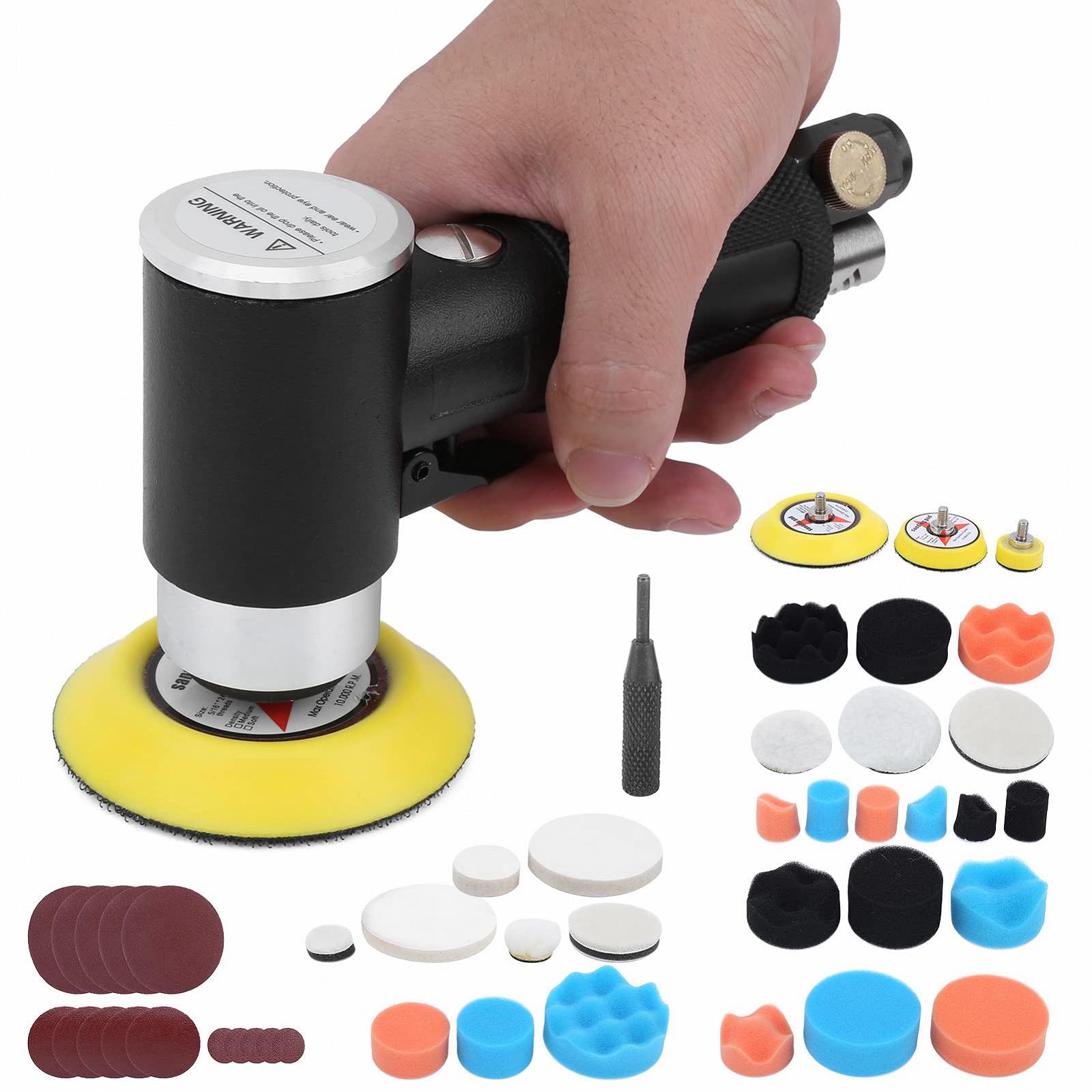 Шлифовальная машина Respicefinem 48pcs Eccentric Pneumatic Car Wax Polishing Grinder с 1500 Japanese Nozzle Japanese Bus, фото №2