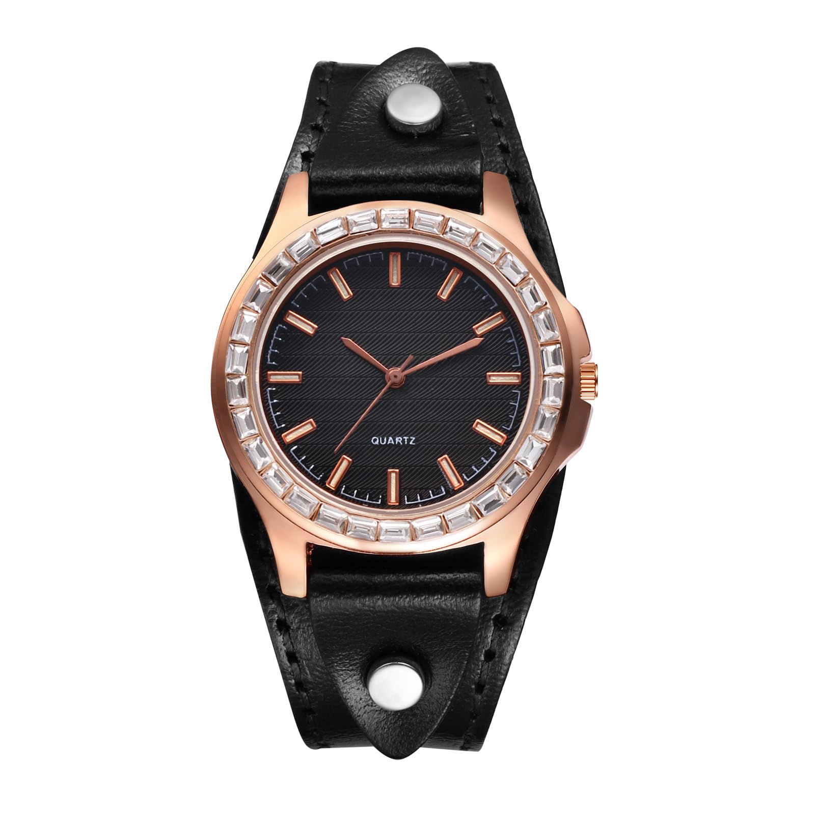 Часы Avaner Unisex Steampunk Кожа PU Ретро Дизайн Минималистичные Бар Индексы, фото №1