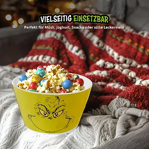 Миска United Labels Grinch 500 мл Зеленая Керамическая для Зерновых synthetic.ua - Фото 1