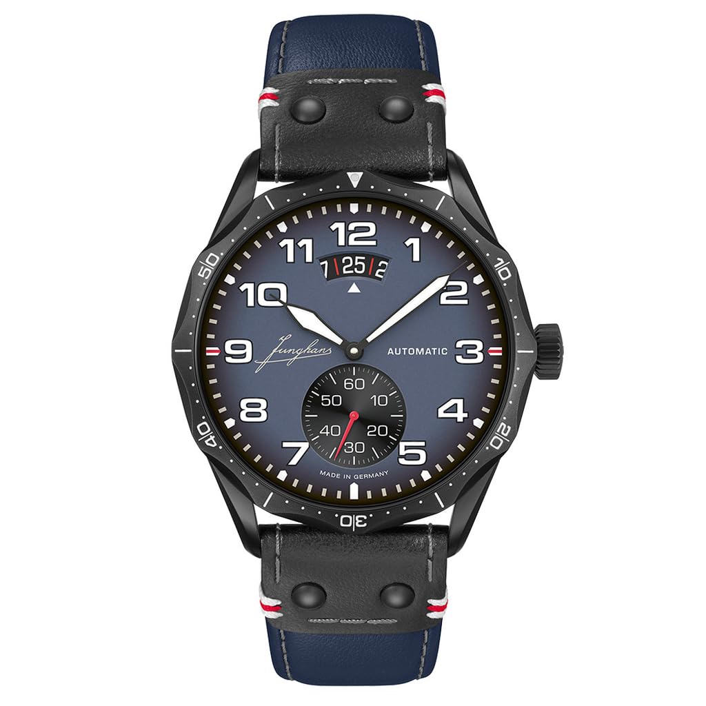 Чоловічий автоматичний годинник JUNGHANS Meister Pilot Синій 27/4397.00, фото №1