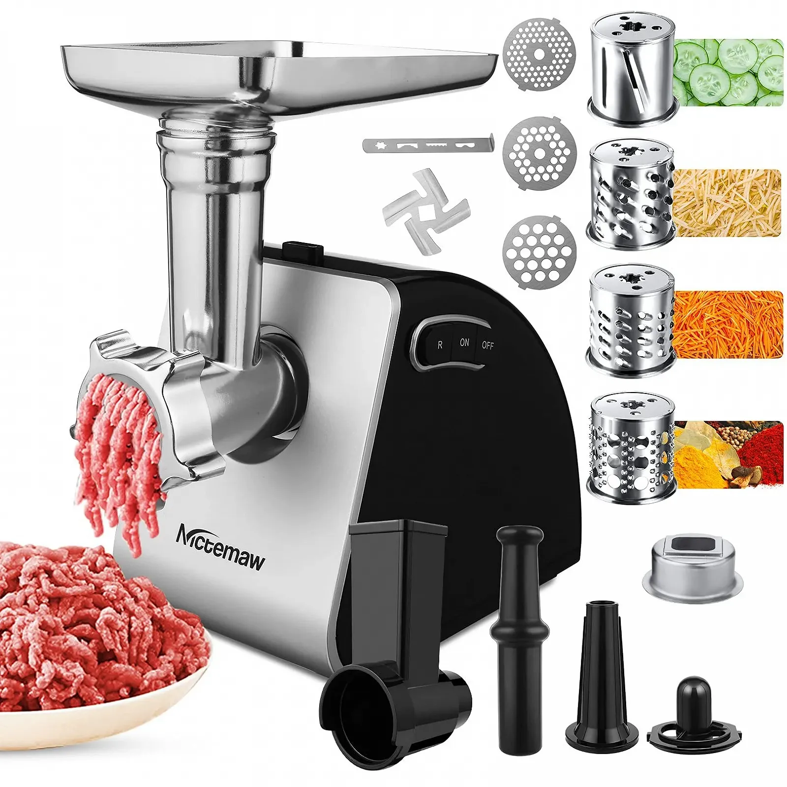 Электрическая мясорубка Nictemaw 2 in 1 Stainless Steel, фото №1 Электрическая мясорубка Nictemaw 2 in 1 Stainless Steel, фото №1
