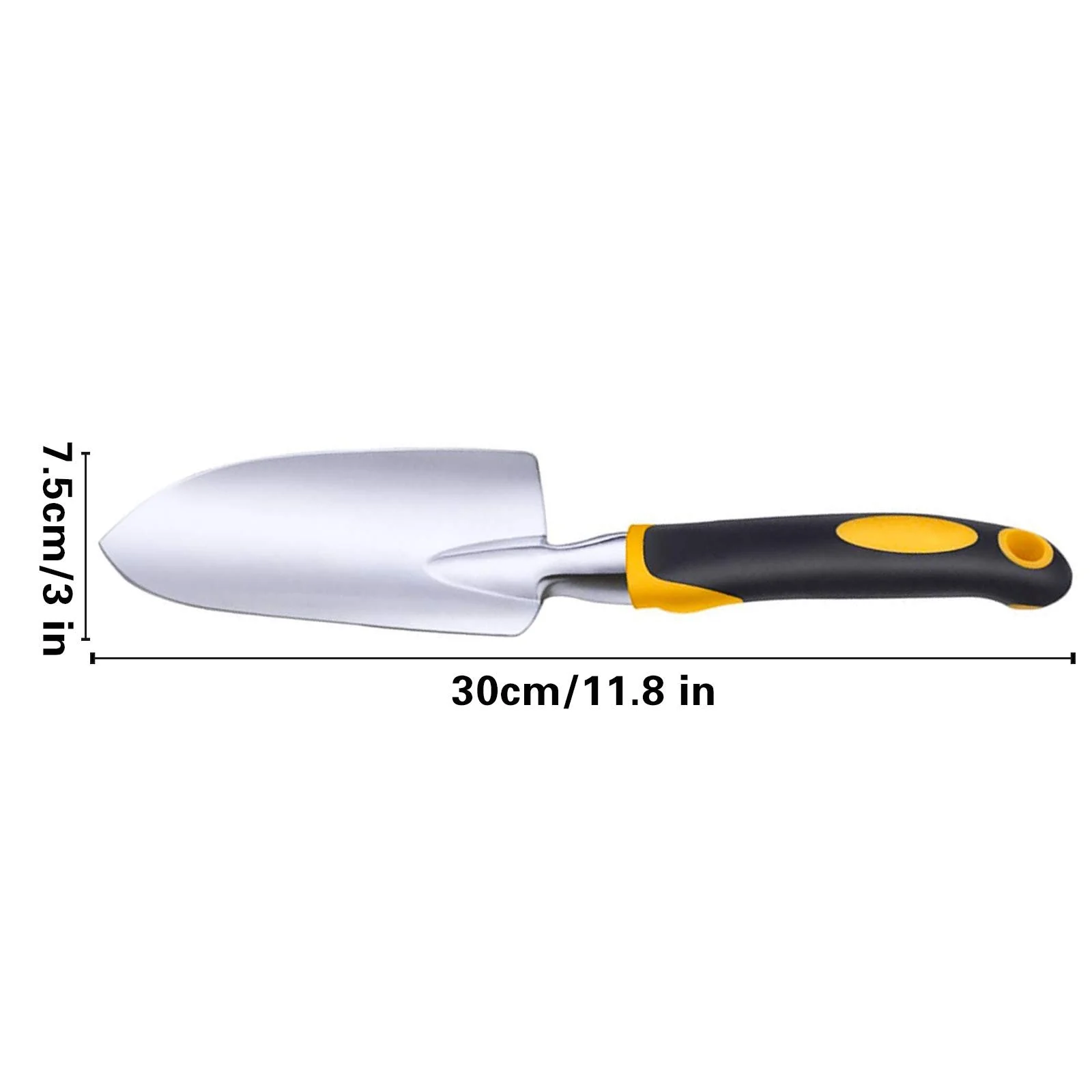 Лопата совковая садовая ручная, лопатка из нержавеющей стали для посадки, пересадки, прополка (гладкая)., фото №2