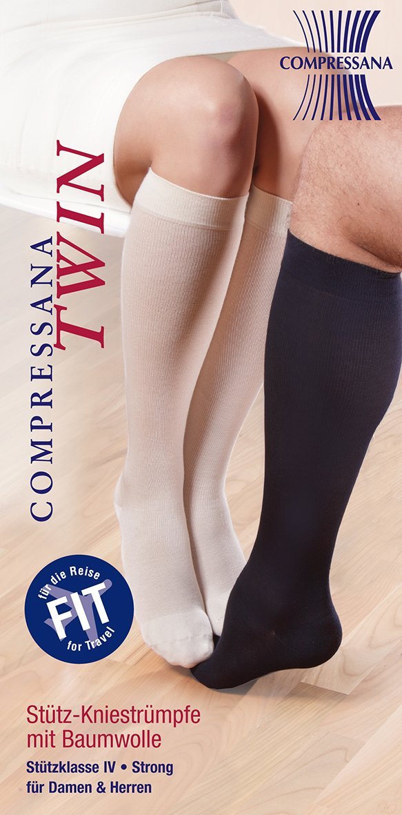 Компрессионные гольфы COMPRESSANA Twin для работы, путешествий, спорта и отдыха, особо эффективная поддержка с компрессией 21 мм рт.ст. (класс поддержки 4), прочные и приятные для кожи, 1 пара, фото №3 Компрессионные гольфы COMPRESSANA Twin для работы, путешествий, спорта и отдыха, особо эффективная поддержка с компрессией 21 мм рт.ст. (класс поддержки 4), прочные и приятные для кожи, 1 пара, фото №3
