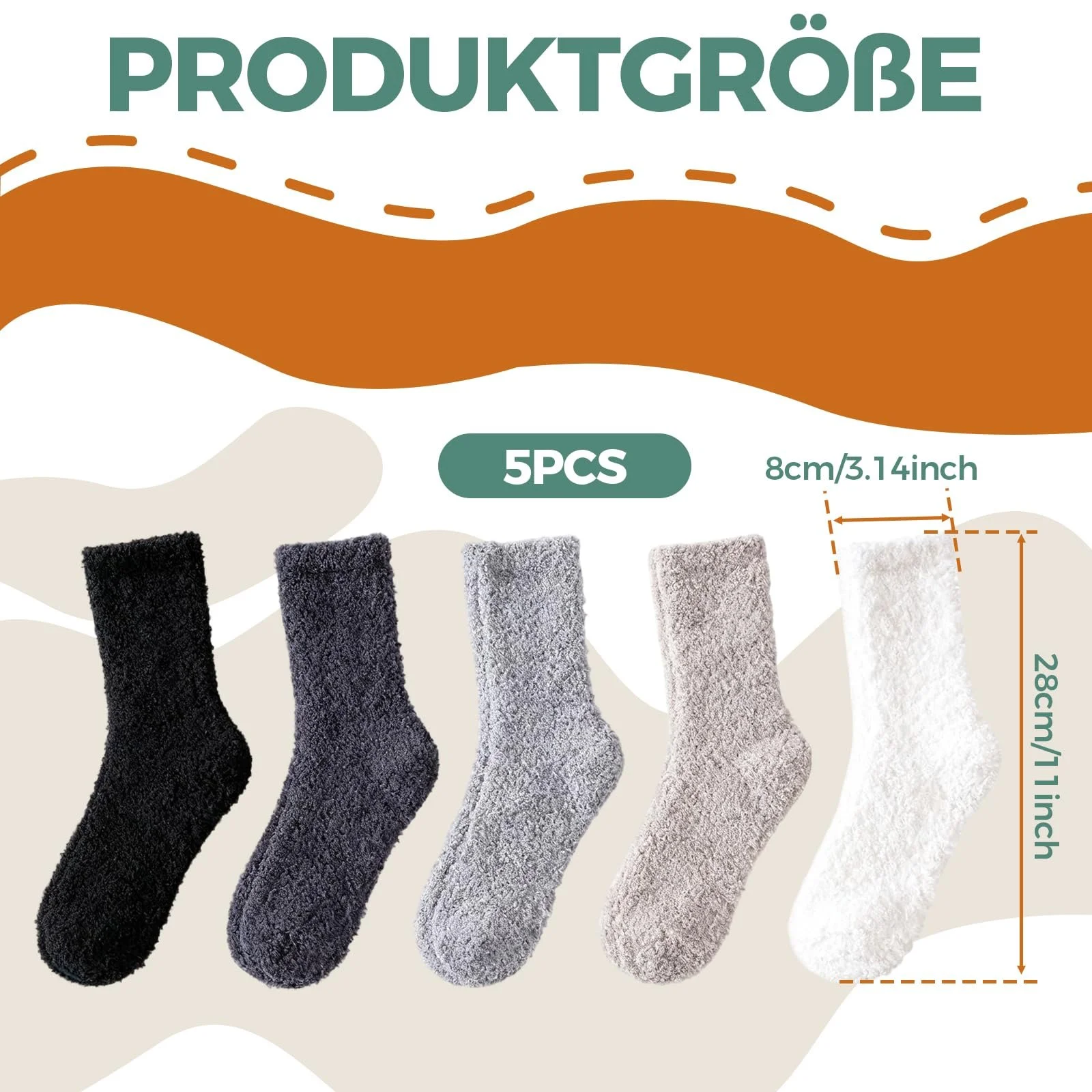 Пухнасті шкарпетки Жіночі, 5 пар, фото №6 Пухнасті шкарпетки Жіночі, 5 пар, фото №6