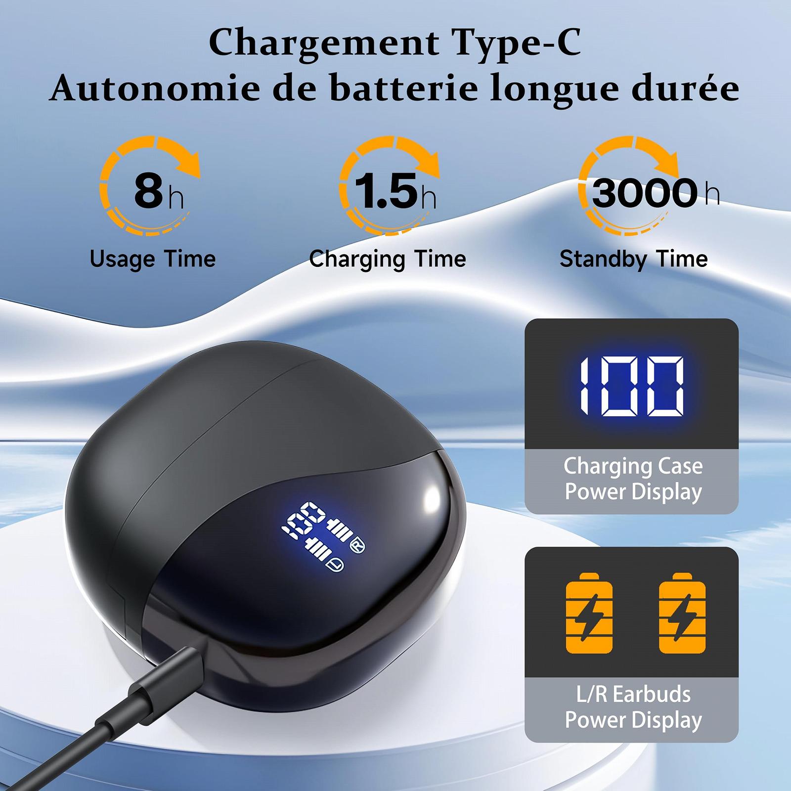 Bluetooth Наушники, Голосовой переводчик, IA, Мгновенные звонки, Без Wi-Fi, 140+ языков, Совместим с iOS Android, Для путешествий, фото №5