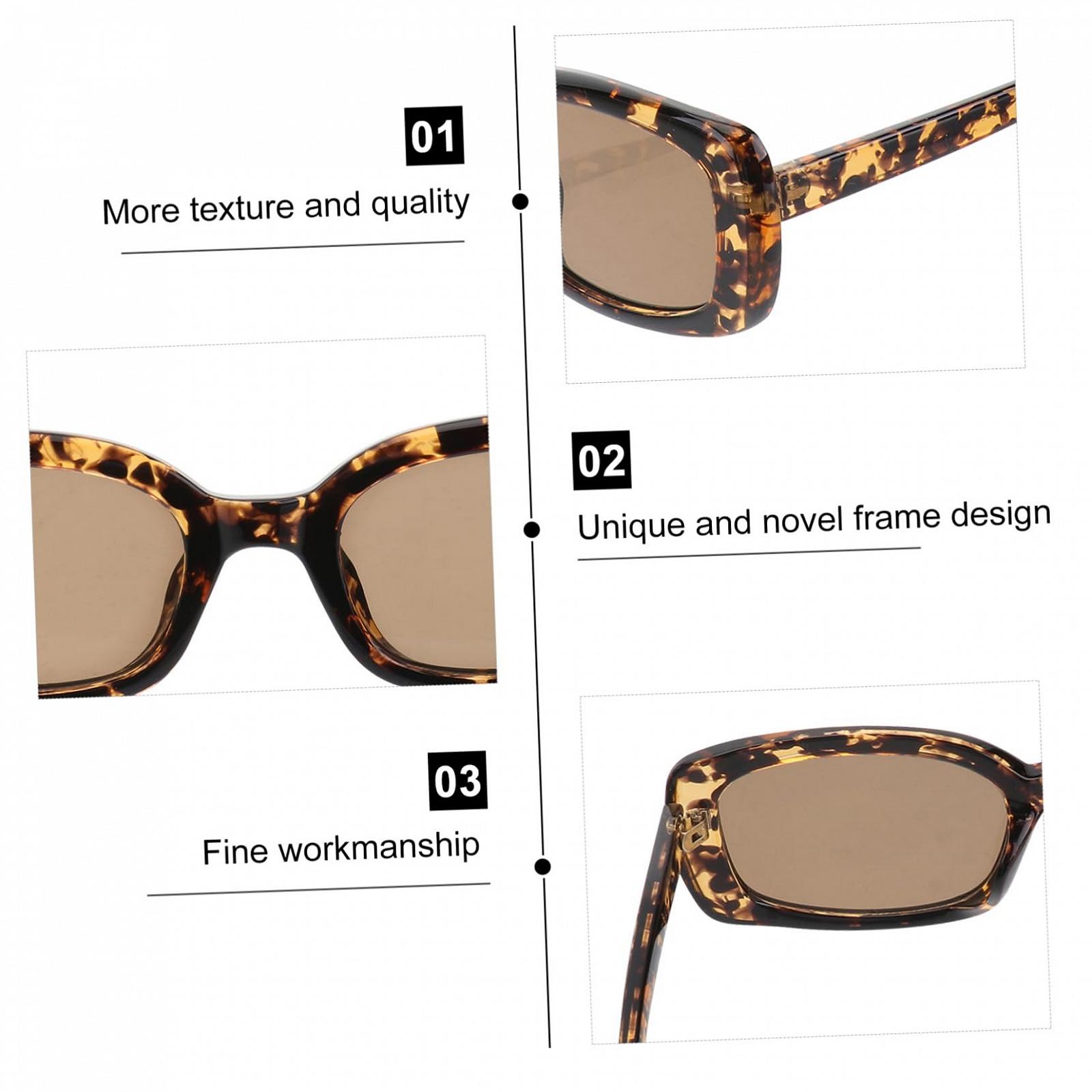 Квадратні Сонцезахисні Окуляри Vintage-стиль PACKOVE 3 пари, фото №6