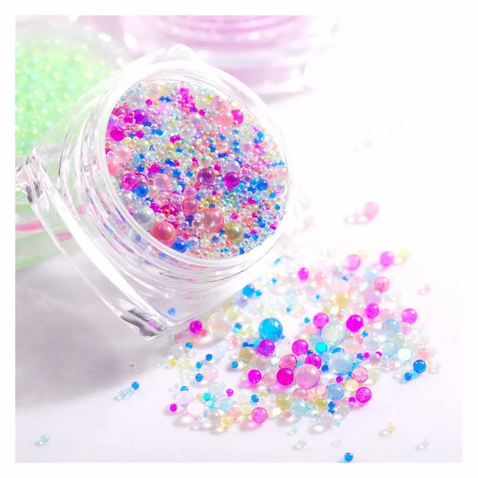 Комбінація коробок Мікрокульки 1-3 мм різних розмірів, кольорові скляні кульки, фото №2 Комбінація коробок Мікрокульки 1-3 мм різних розмірів, кольорові скляні кульки, фото №2