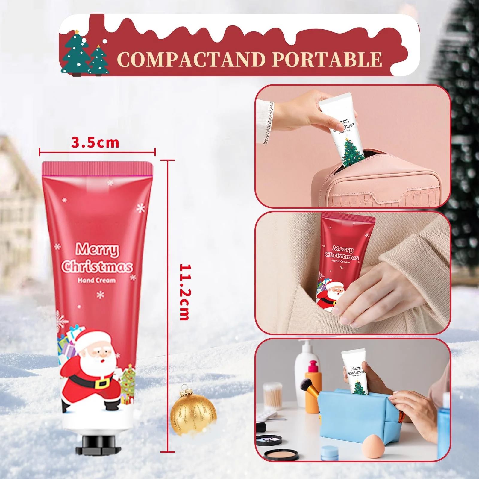 Набір різдвяних кремів для рук Christmas, 5 шт. Зволожуючий крем для сухих рук, фото №5 Набір різдвяних кремів для рук Christmas, 5 шт. Зволожуючий крем для сухих рук, фото №5