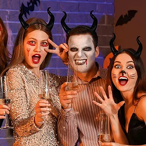 Обруч на голову Ріг NUOBESTY Хелловін synthetic.ua - Фото 1