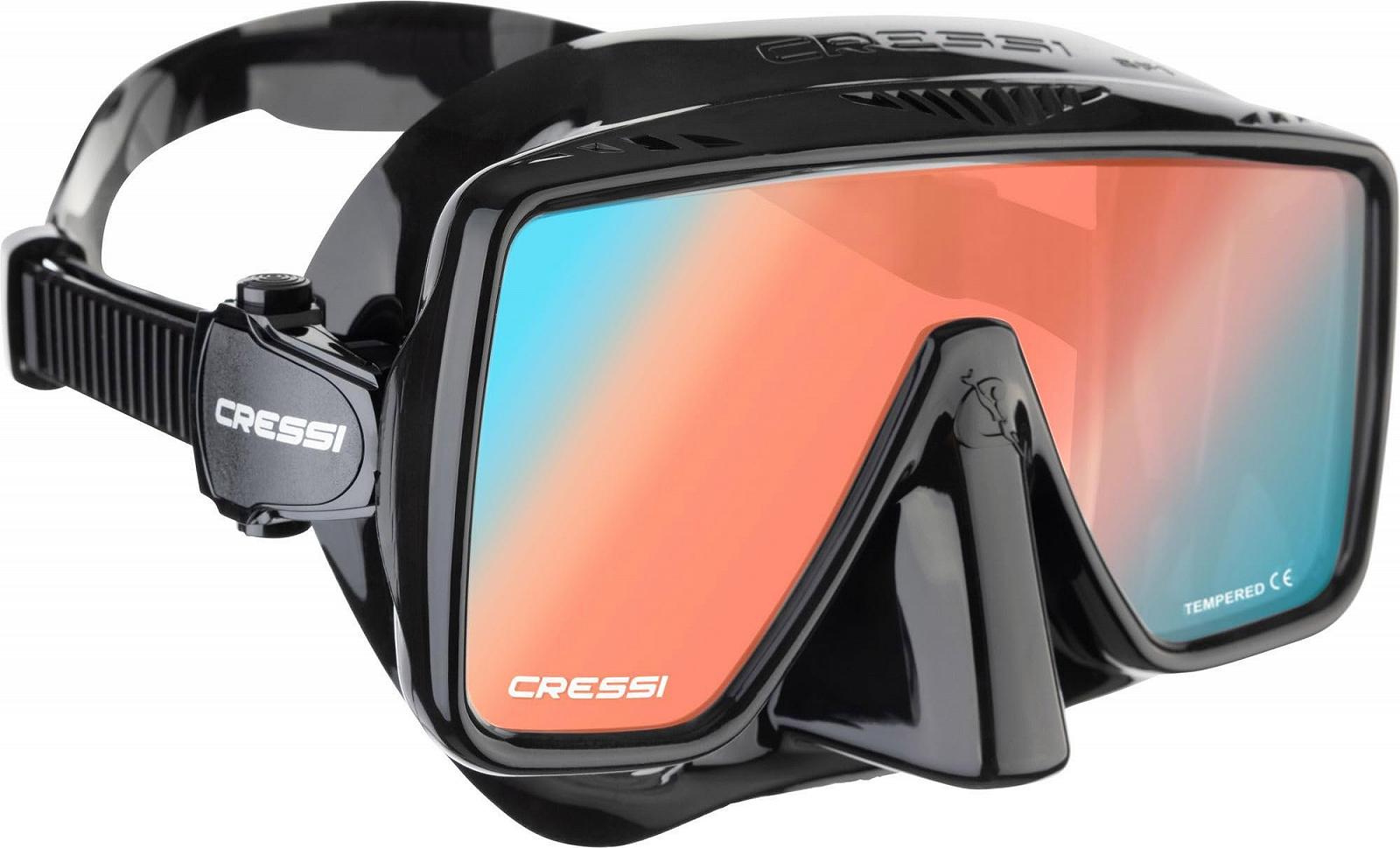Маска CRESSI SF1, безрамная, для дайвинга и снорклинга, квадратный дизайн, взрослая, один размер, фото №3