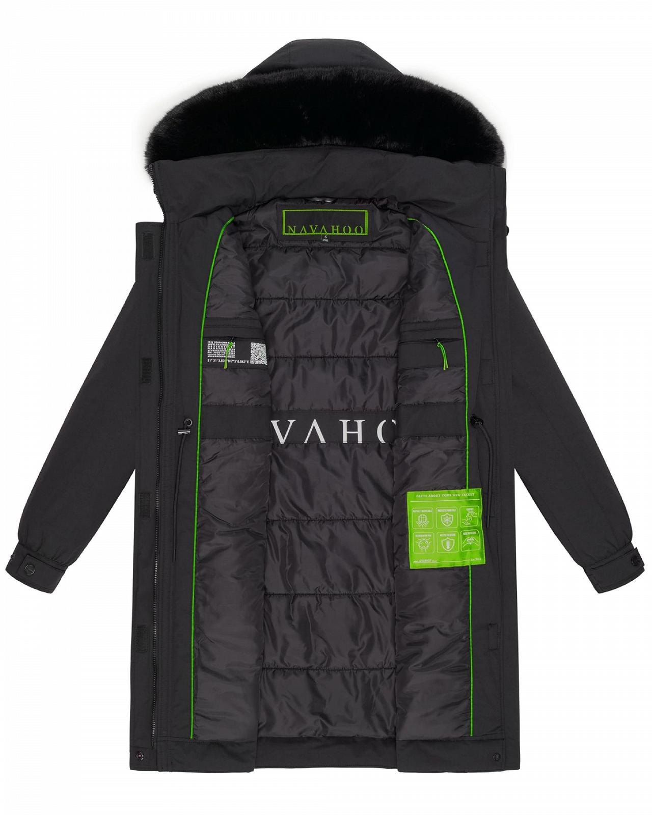 Женская зимняя куртка Navahoo Длинная с искусственным мехом и капюшоном, фото №7
