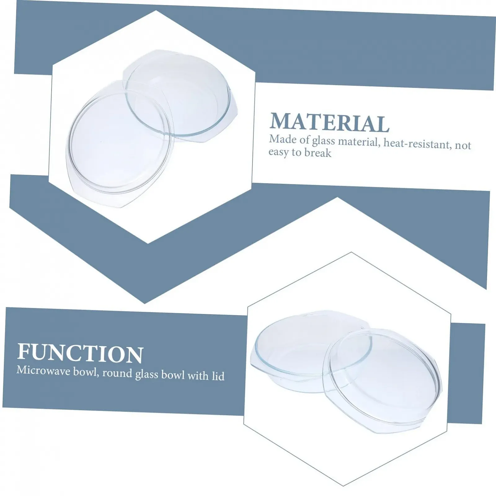 Форма для запікання Healifty з кришкою, термостійка, кругла, фото №5 Форма для запікання Healifty з кришкою, термостійка, кругла, фото №5