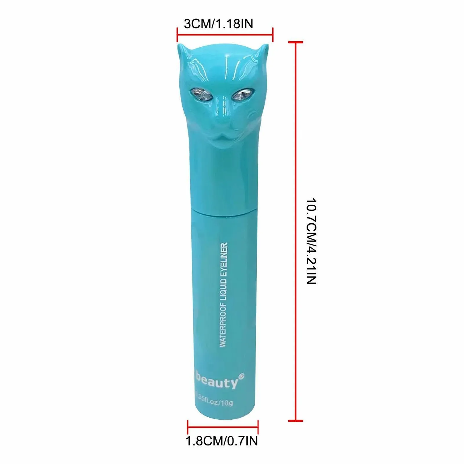 Подводка для глаз Жидкая Cute Leopard, водостойкая, долговечный, профессиональный, черный, фото №4