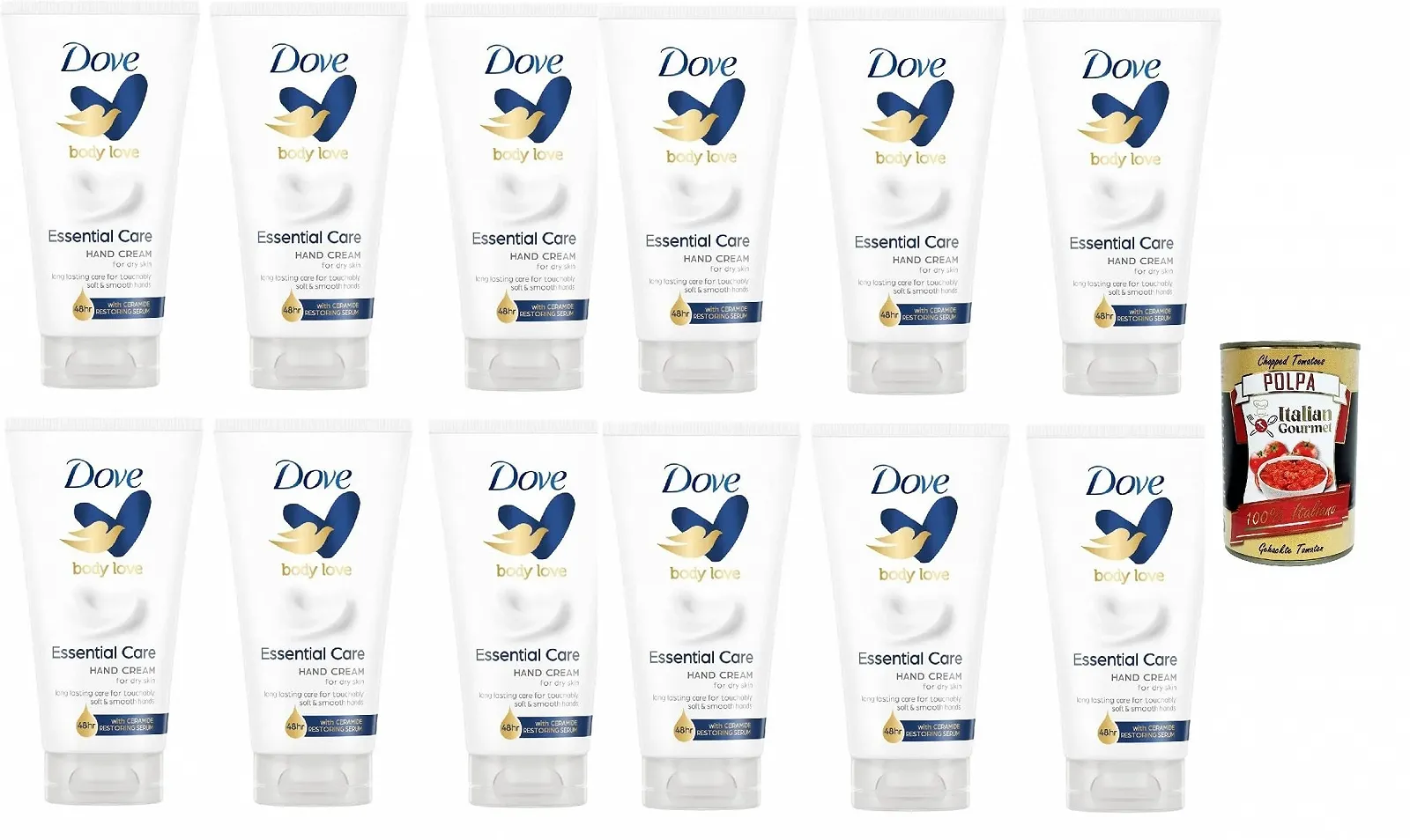 Крем для рук Dove Body Love Essential Care для сухої шкіри, 12 x 75 мл, фото №1 Крем для рук Dove Body Love Essential Care для сухої шкіри, 12 x 75 мл, фото №1