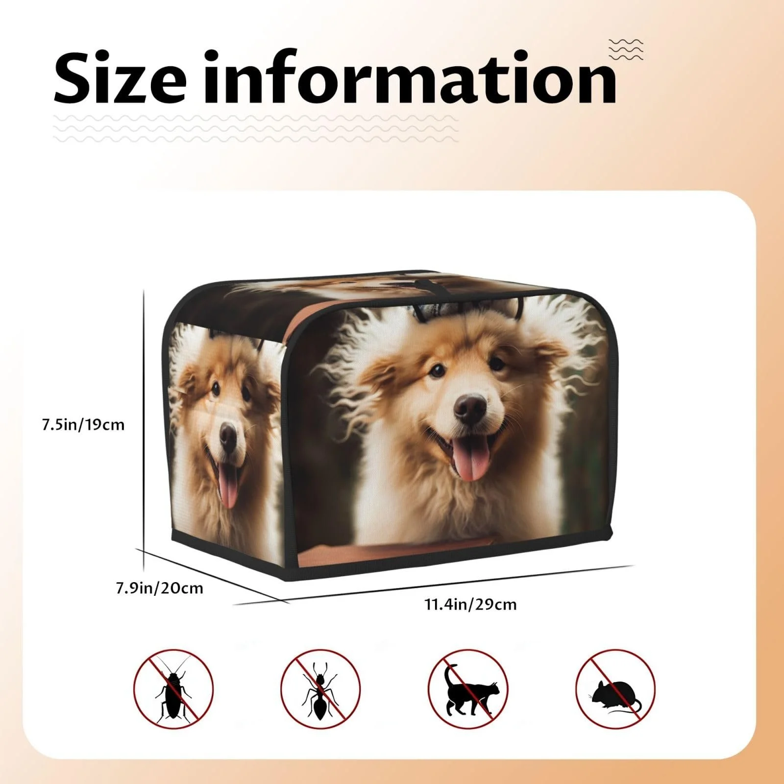 Чохол для тостера на 2 скибки з кишенями, надм'який, фото №2 Чохол для тостера на 2 скибки з кишенями, надм'який, фото №2