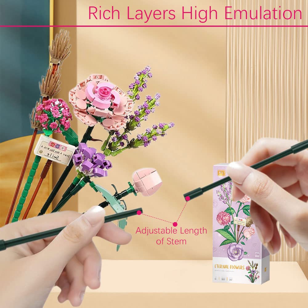 Конструктор Lotvic Bouquet Набір "Букет для дорослих" 547 шт., фото №3 Конструктор Lotvic Bouquet Набір "Букет для дорослих" 547 шт., фото №3