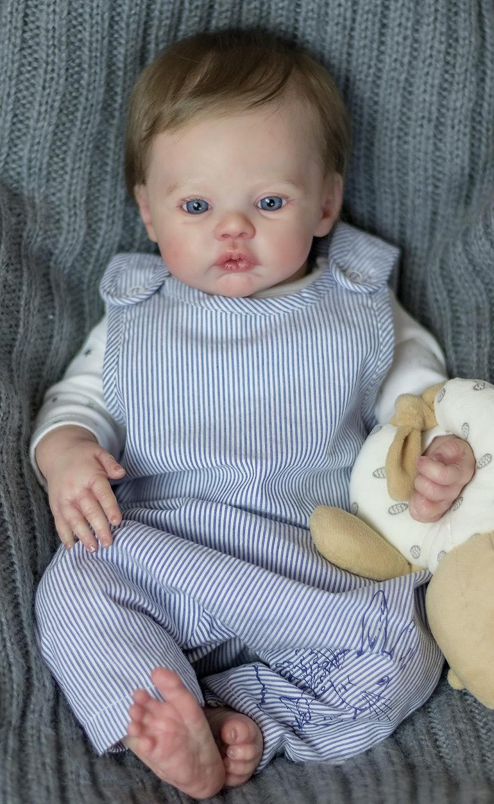 iCradle Reborn 19 дюймов 48 см Reborn Toddler Doll Baby Мягкий виниловый силикон Реалистичная кукла новорожденного Магнитная пустышка Игрушка Подарок на день рождения, фото №5