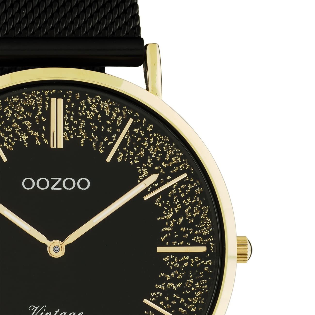 Жіночий годинник Аналоговий Oozoo Vintage Series UOC20188 Чорний, Золотисто-чорний, Ремінець, фото №2