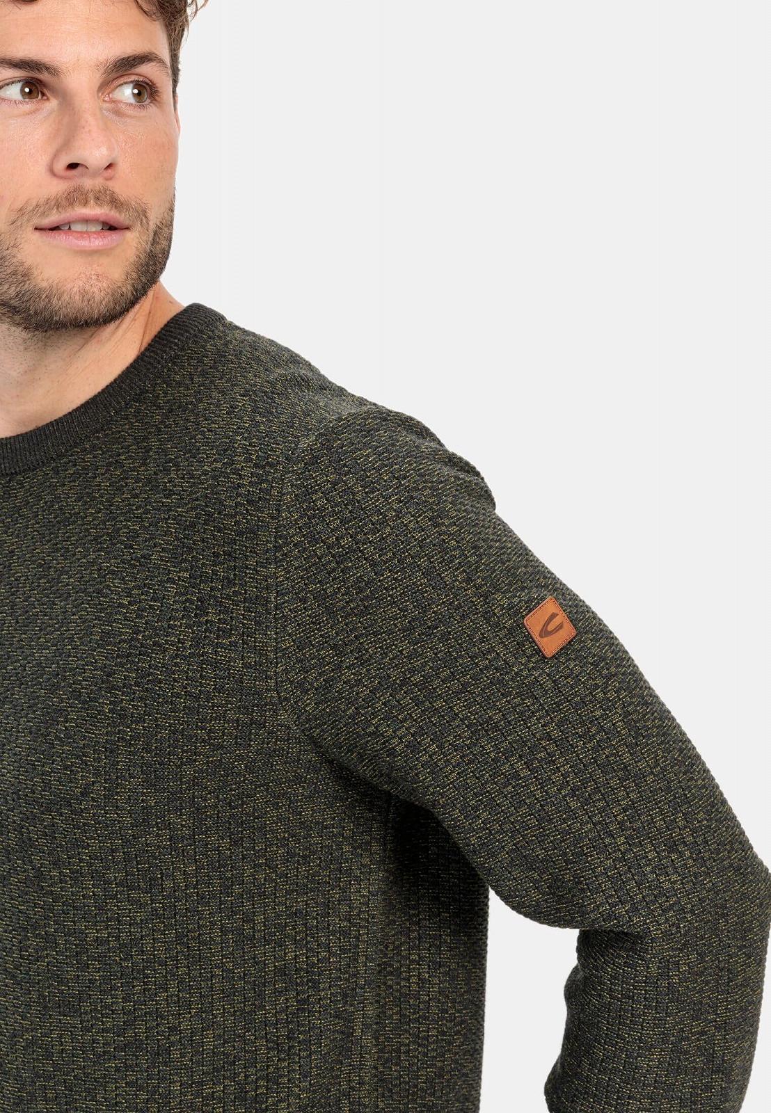 Вязаный джемпер camel active из смесового хлопка для мужчин, фото №6