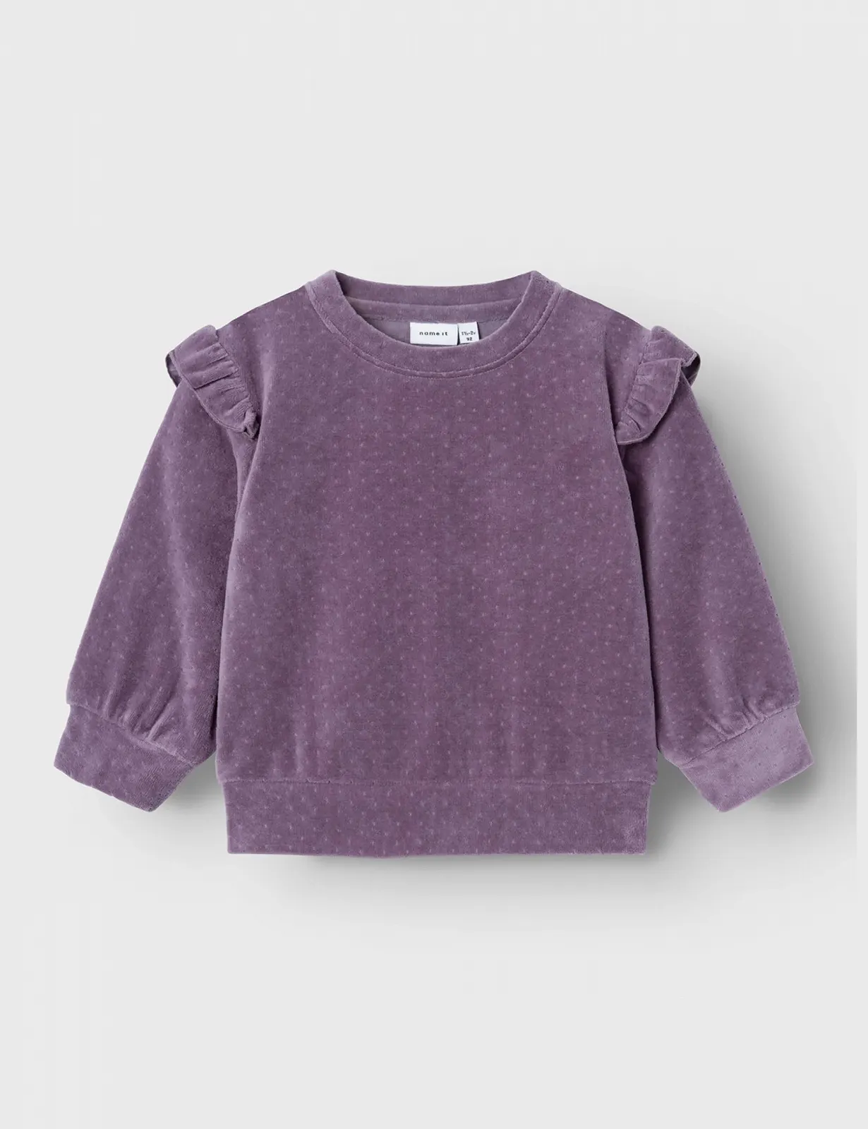 Світшот з довгими рукавами NAME IT Girls Nmfnew Nreg LS Vel Top, фото №3