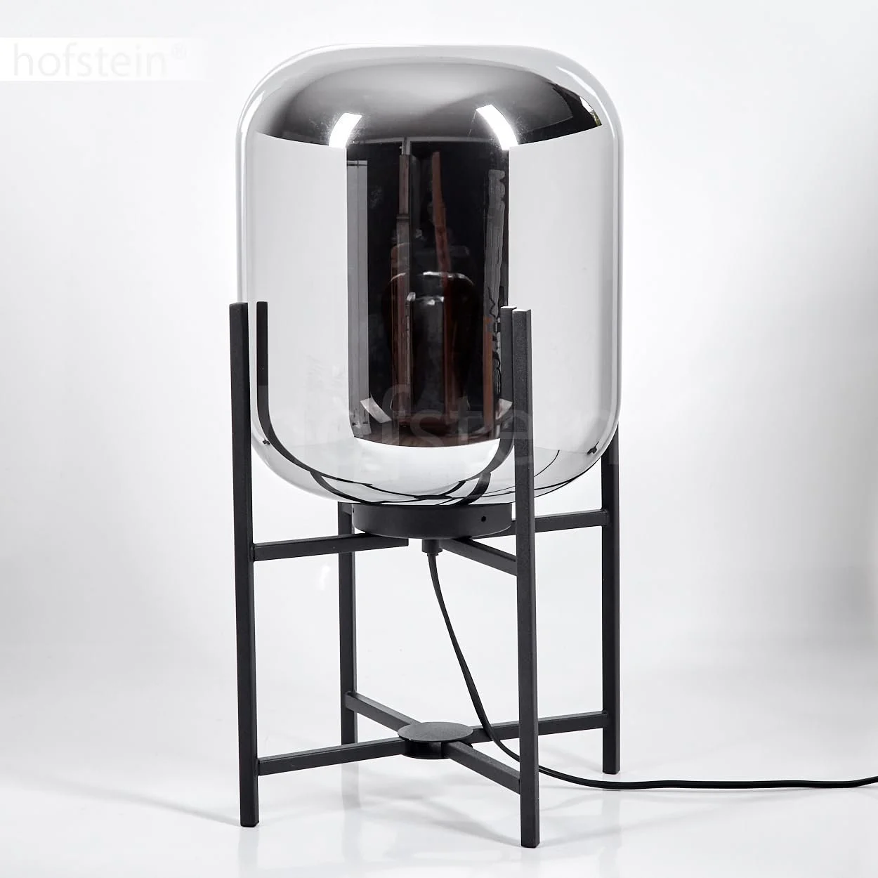 Настільна лампа Manzano E27 25 см Black/Chrome, фото №9