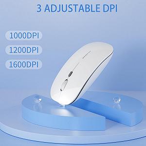 Мышь Беспроводная Uiosmuph Q5, 1600 DPI, Белый synthetic.ua - Фото 1