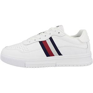 Кросівки Tommy Hilfiger Low Supercup Шкіряні в смужку - Фото 1