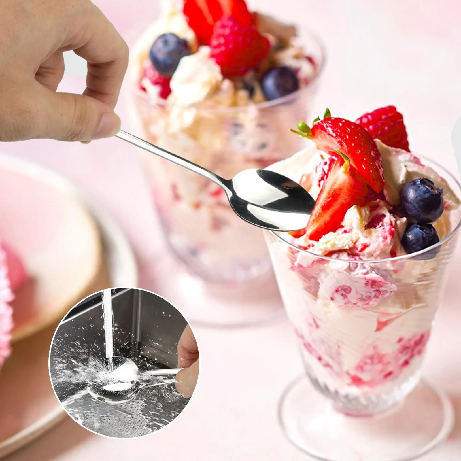 Ложка Довга з нержавіючої сталі для лате макіато 20 см, набір 12 штук, фото №4 Ложка Довга з нержавіючої сталі для лате макіато 20 см, набір 12 штук, фото №4