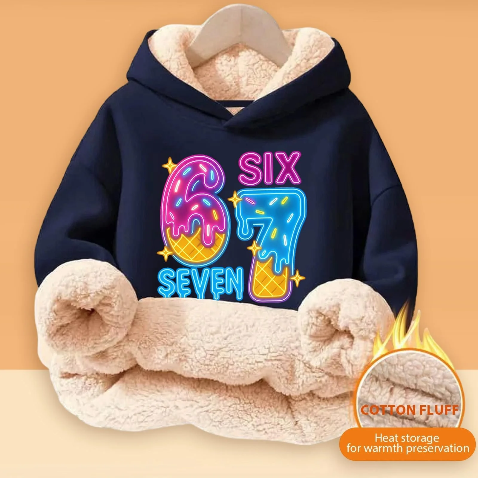 Толстовка Generisch Детская Повседневная Модная для Девочек, Удобная для Мальчиков, с Капюшоном, Принтованный Пуловер, Мягкий Флис, Теплая, Дышащая, Толстовка с Длинными Рукавами, Куртка, фото №4