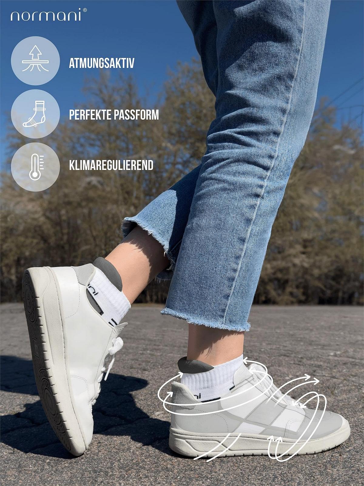 Носки для бега Normani Sneaker 4 или 8 пар Функциональные носки с махровой подошвой и функцией поддержки, фото №6