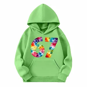 Худи для девочки Флис Мягкий R Пуловер с карманом 128 synthetic.ua - Фото 1