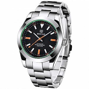 Чоловічий годинник Benyar Механічний автоматичний чоловічий годинник Military Watch Водонепроникний 100 м St6 Movement - Фото 1