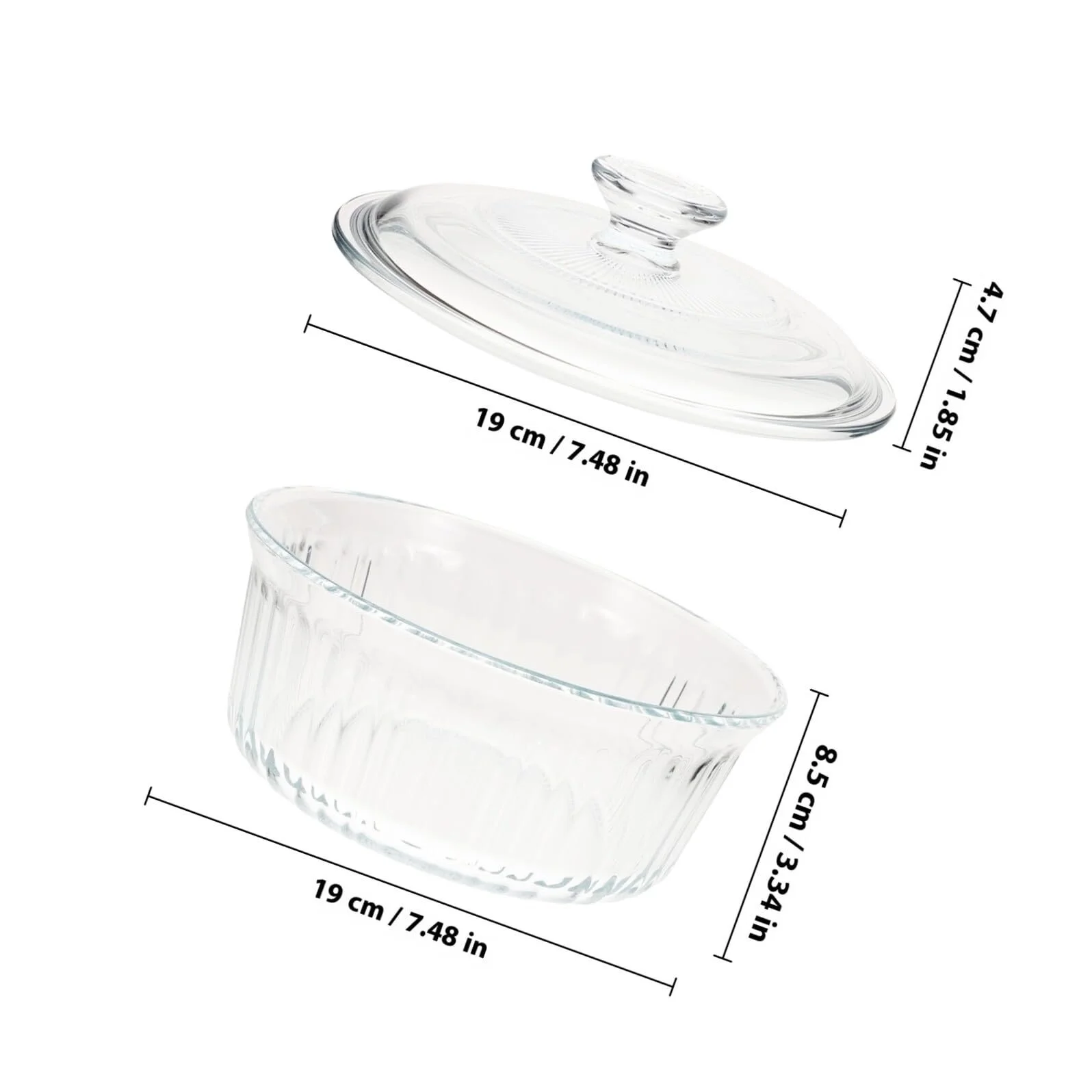 Кастрюля стеклянная LIFKOME круглая с крышкой, термостойкая, боросиликатное стекло, фото №2 Кастрюля стеклянная LIFKOME круглая с крышкой, термостойкая, боросиликатное стекло, фото №2