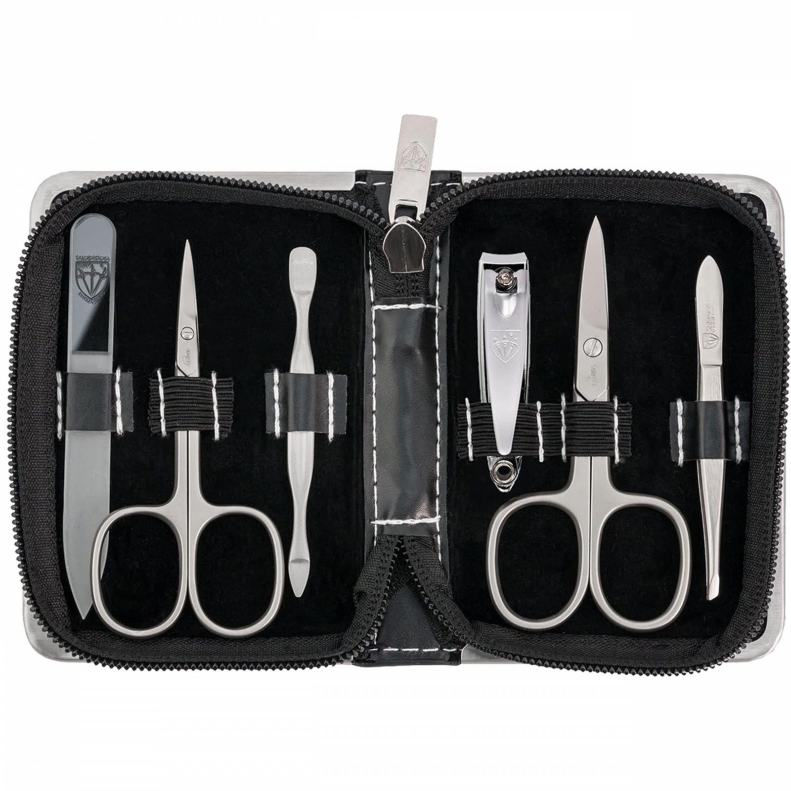 Набір для манікюру та педикюру DREI SCHWERTER Germany Ferrara 6 предметів, штучна шкіра, чорний, фото №1 Набір для манікюру та педикюру DREI SCHWERTER Germany Ferrara 6 предметів, штучна шкіра, чорний, фото №1