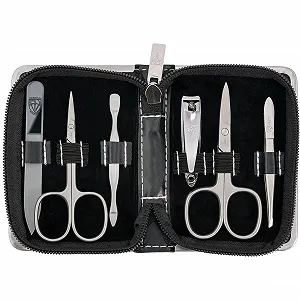 Купити Набір для манікюру та педикюру DREI SCHWERTER Germany Ferrara 6 предметів, штучна шкіра, чорний - Фото 1 Набір для манікюру та педикюру DREI SCHWERTER Germany Ferrara 6 предметів, штучна шкіра, чорний - Фото 1