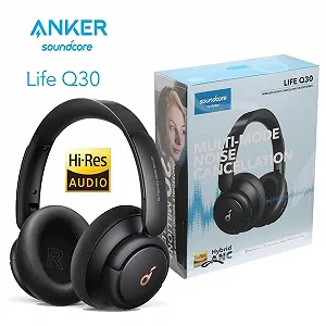 Наушники Anker SoundCore Life Q30 Black Hi-Res Audio ANC BT5 40H NFC - Фото 1