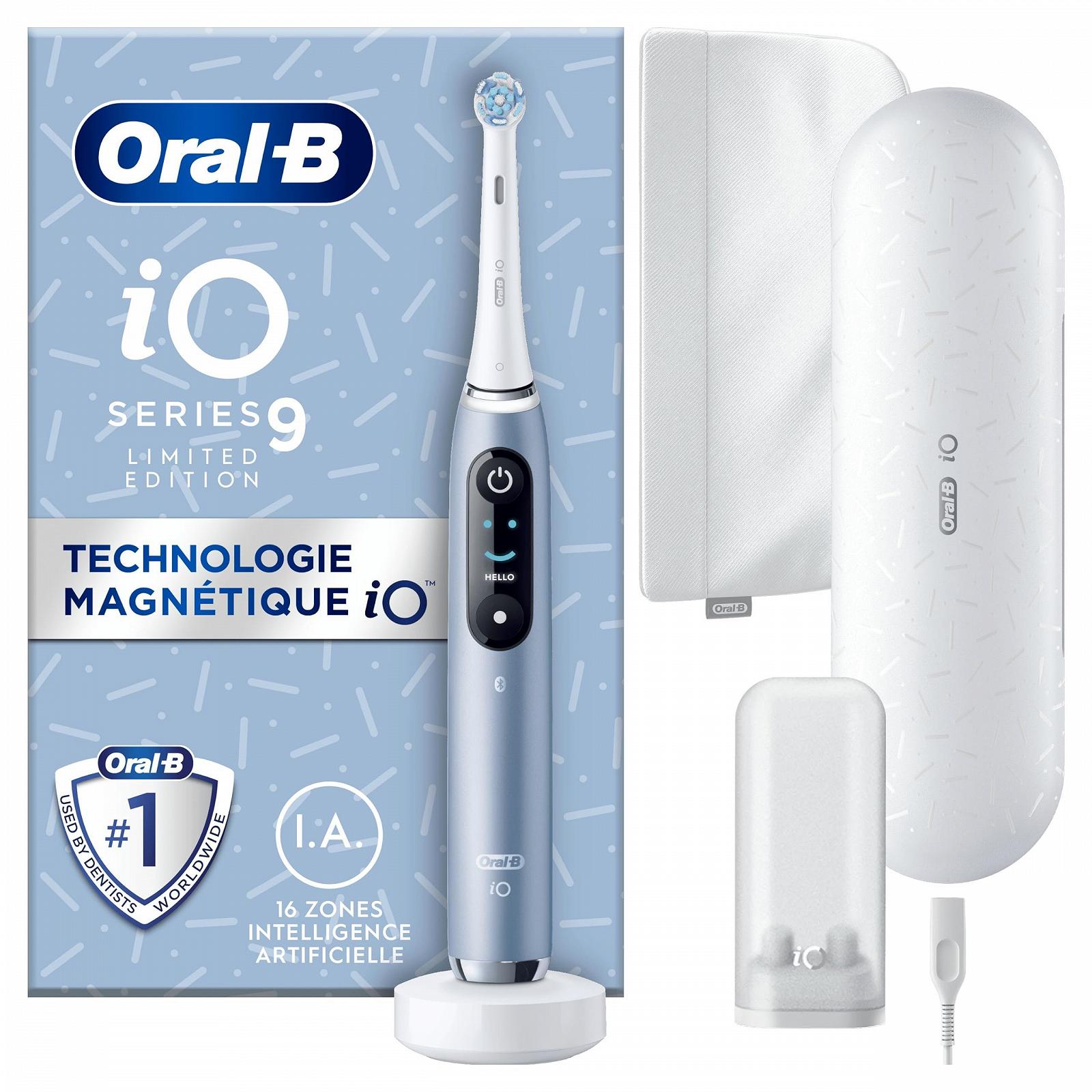 Зубная электрощетка Oral-B iO Series 9 Special Edition, Bluetooth, 7 режимов, 1 дорожный футляр, 1 сумка, синий, фото №1