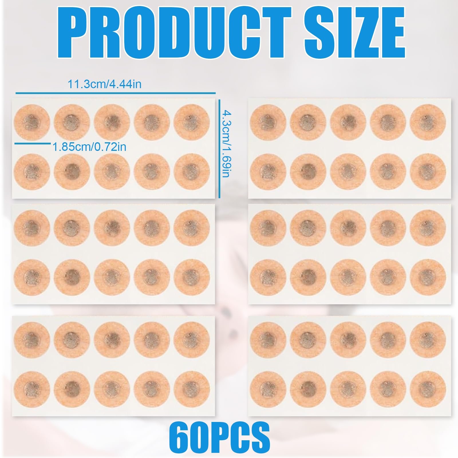 Полоски для носа Intake Breathing, Магнитные пластыри против храпа, 60 штук в упаковке, фото №6