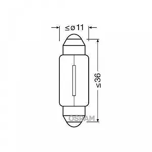 Лампа підсвічування порога OSRAM ORIGINAL 6418 synthetic.ua - Фото 1