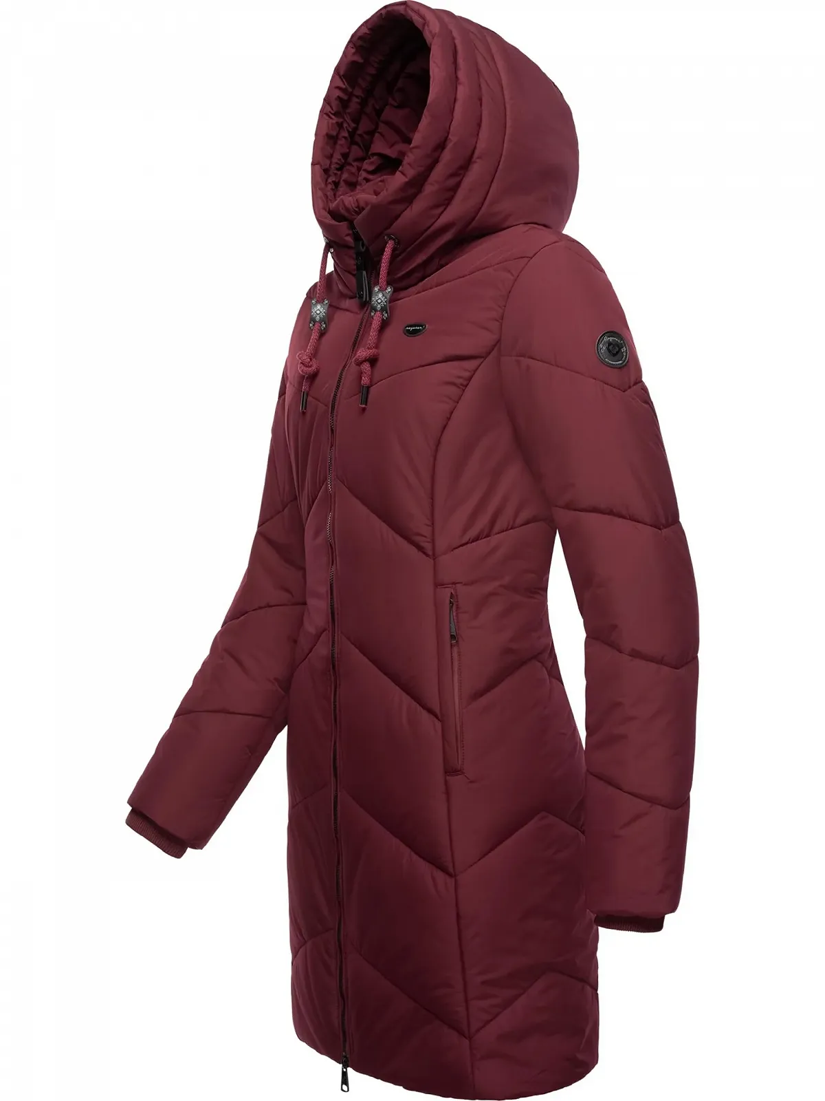 Водонепроницаемое зимнее пальто Ragwear Novista Теплое стеганое Длинное с капюшоном, фото №2