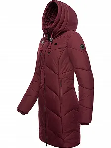 Водонепроницаемое зимнее пальто Ragwear Novista Теплое стеганое Длинное с капюшоном synthetic.ua - Фото 1