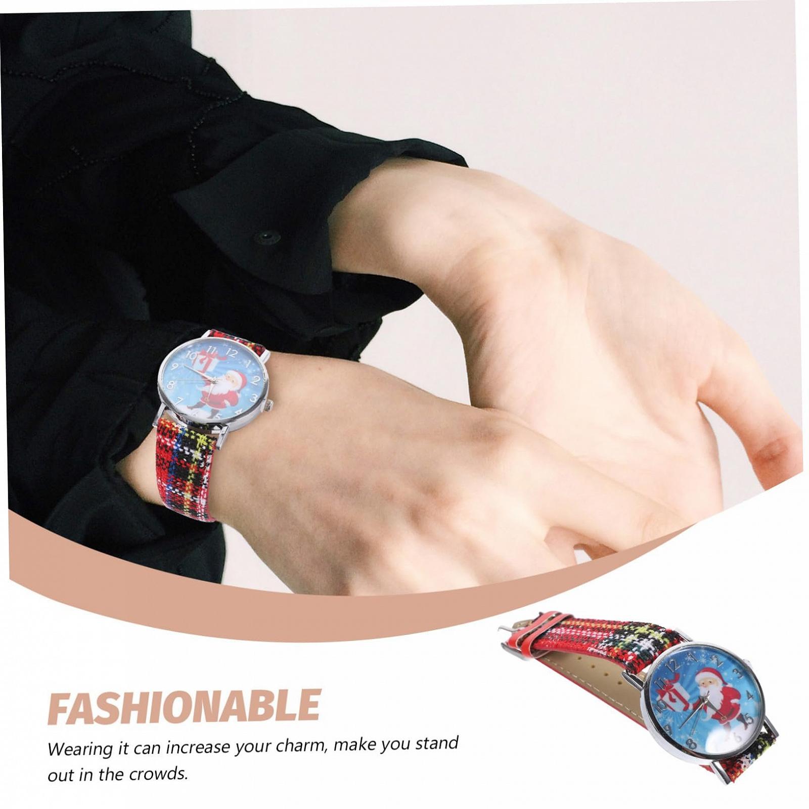 Годинник WRITWAA Різдвяний Санта Клаус Червоний Дзеркальний Матеріал Звичайне Скляне Дзеркало, фото №6 Годинник WRITWAA Різдвяний Санта Клаус Червоний Дзеркальний Матеріал Звичайне Скляне Дзеркало, фото №6