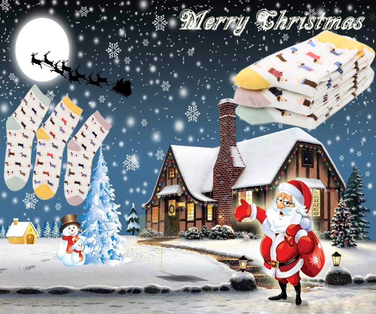 Женские носки с рисунком таксы, фото №7