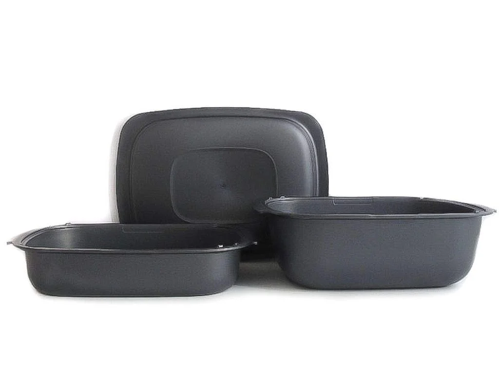 Форма для лазаньи TUPPERWARE UltraPro 5,7 л + 3,3 л с крышкой черная, фото №1