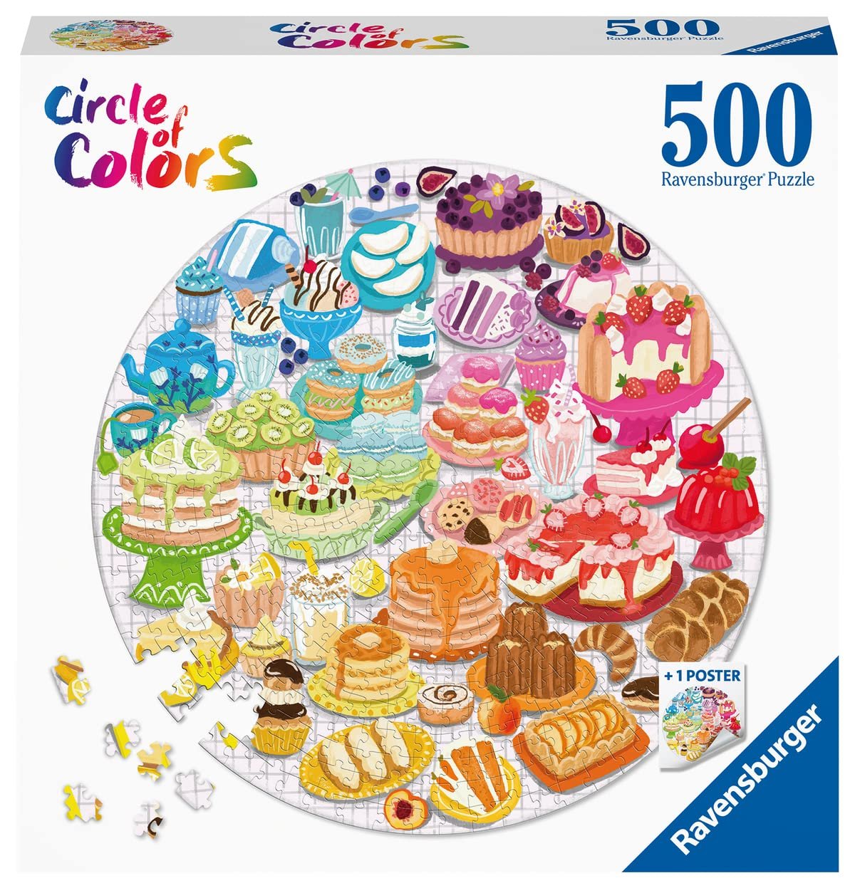 Пазл Ravensburger Circle of Colours Desserts and Pastries 500 элементов 17171, фото №1