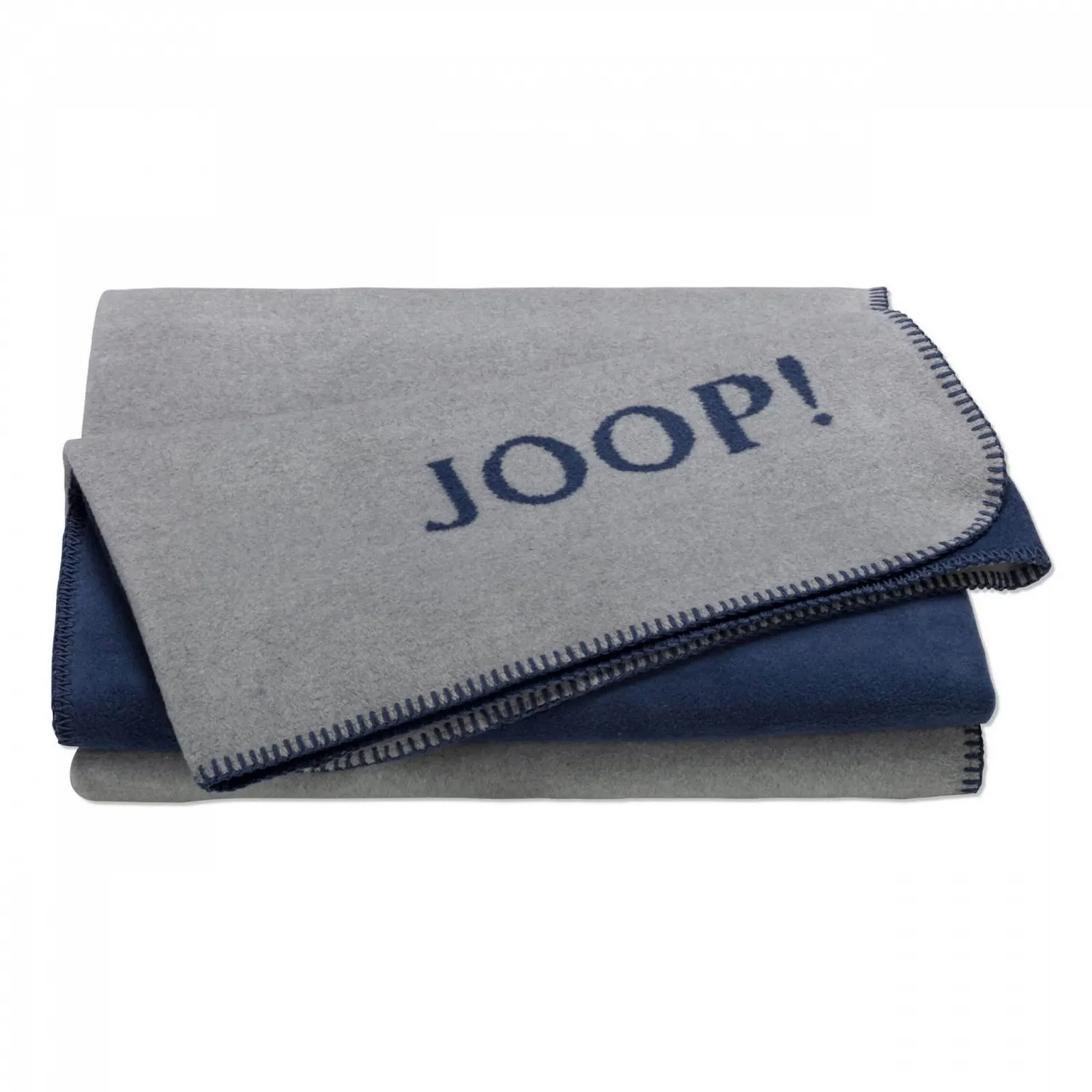 Плед Joop! Uni Doubleface 150 x 200 см Серебряный / Темно-синий, фото №1